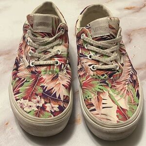 Vans Tropical Floral Canvas Platform Sneakers